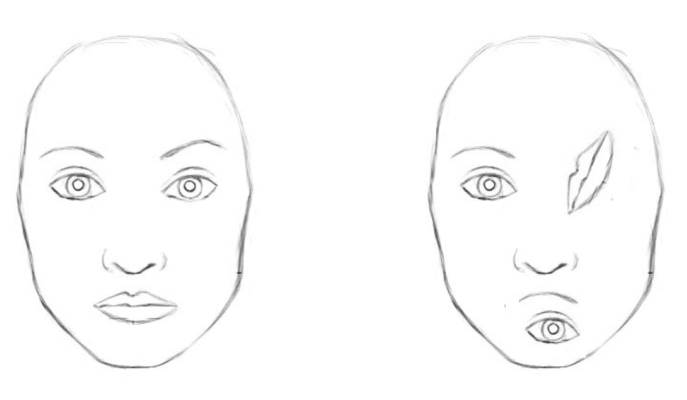 Figure 1: For a CNN, both images will be recognized as faces. Source: [6]